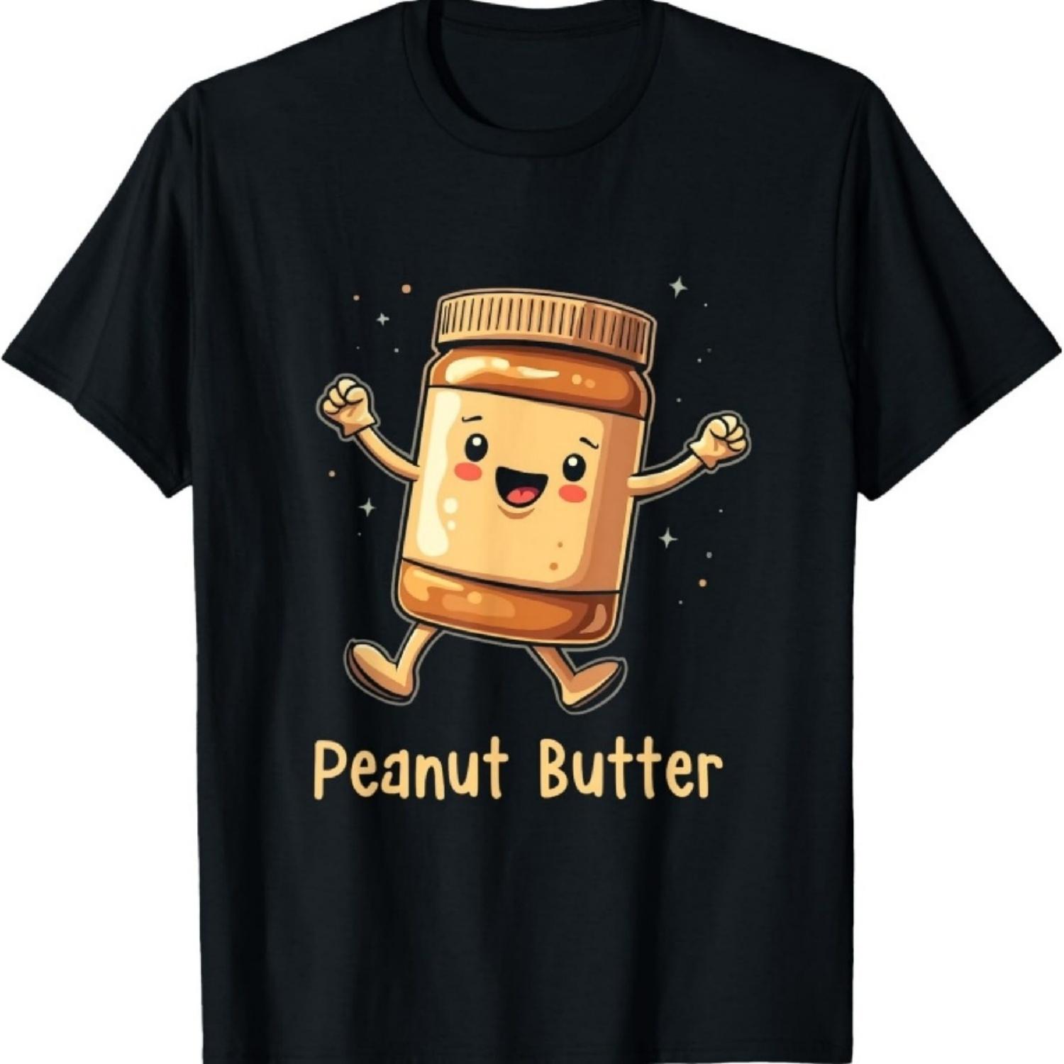 Peanut Butter Animated Peanut Butter Jar T-Shirt S чёрный