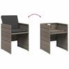 Vidaxl 15-Cz. Garden Furniture Set With Cushions, Grey, PE Rattan