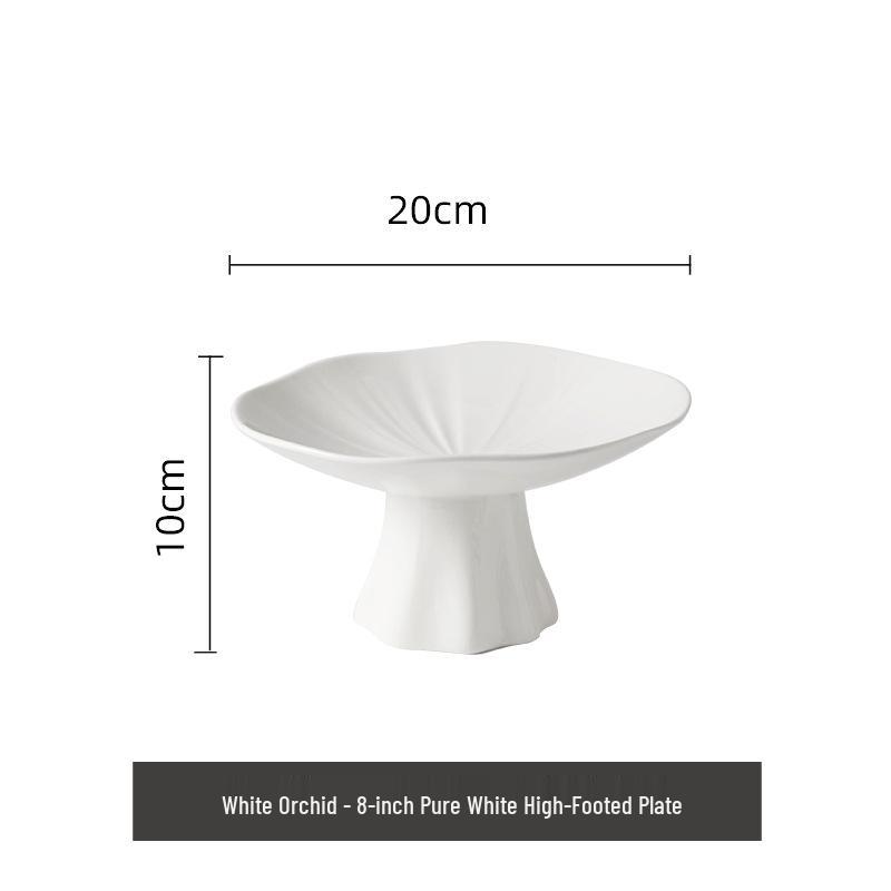 Elegantní keramický dezertní talíř pro předkrmy, studená jídla a ovoce