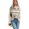 Baifen Zhi Yi Women's Retro Fair Isle Turtleneck Sweater - Autumn/Winter 2026
