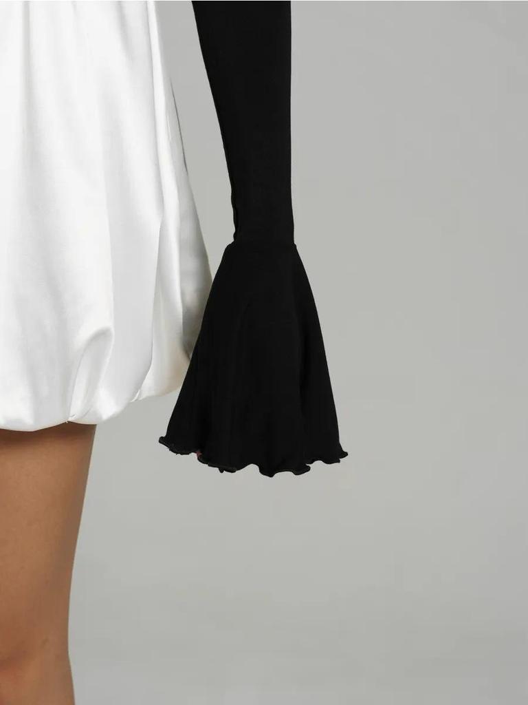 Wiosenno-letni damski top wyszczuplający z odkrytymi ramionami i falbanką – styl influencerki