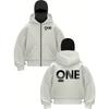 Men's High Street Trendy Brand Hoodie Letter Double Hat Masked Sweatshirt Fashion Niche Loose Hoodie Trendy Coat