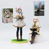 2PCS Anime Beyond Journey's End Read Book Sitting Take Flowers Stand Action Figures Frieren Noodle Stopper Collection Toy Gift