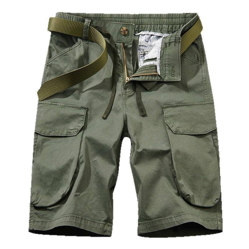 New tooling shorts men's multi-pocket washed cotton five-point pants outdoor sports and leisure suit shorts
