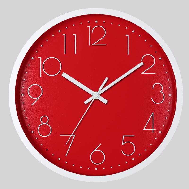 12 Inch 30CM Silent Wall Clock, Creative and Fashionable, Three-dimensional Digital Minimalist Clock for Home Living Room