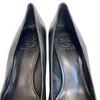 Tory Burch Wedge sole Double T logo leather Caroline 54 pumps black leather Women Used