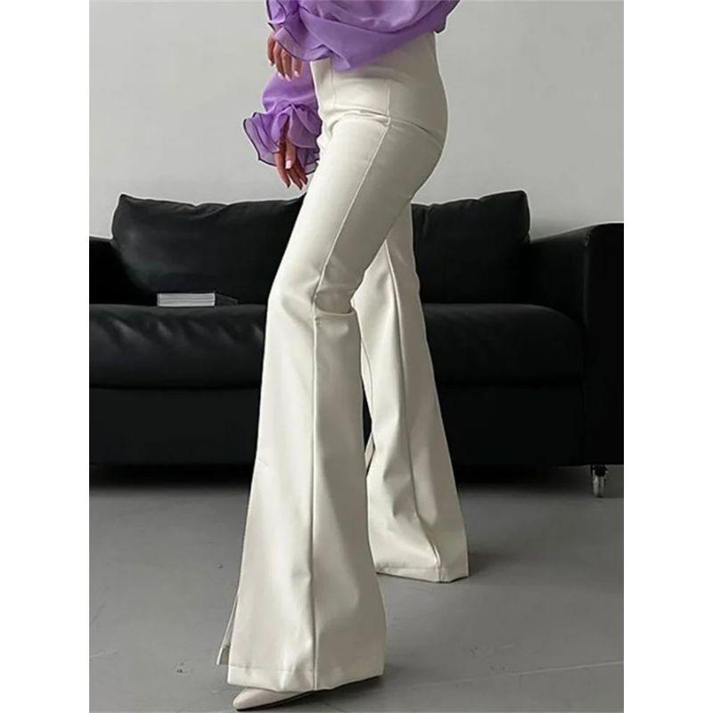 Sexy Slim Slim Fit Micro Flared Pants Sexy Slit Slim-Fitting Bootcut Pants