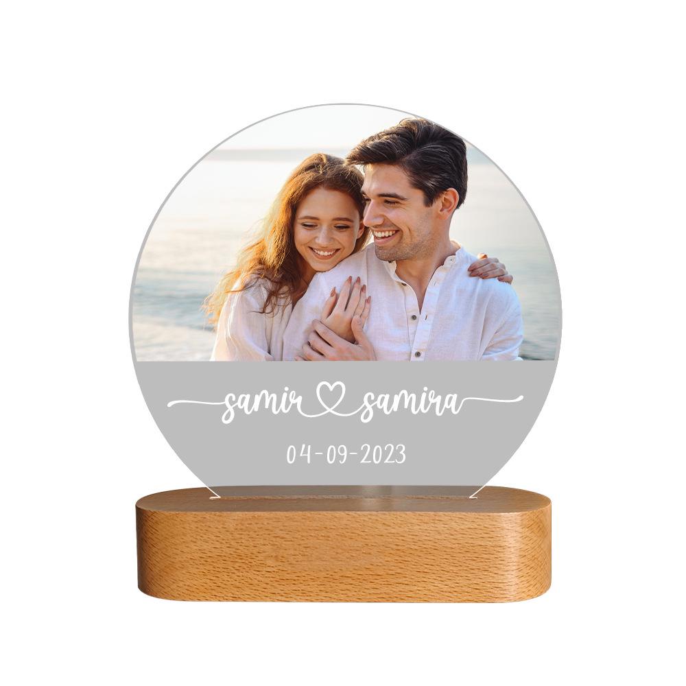 3D Custom Night Light - Photo Portrait Valentine's Day Wedding Anniversary Gift