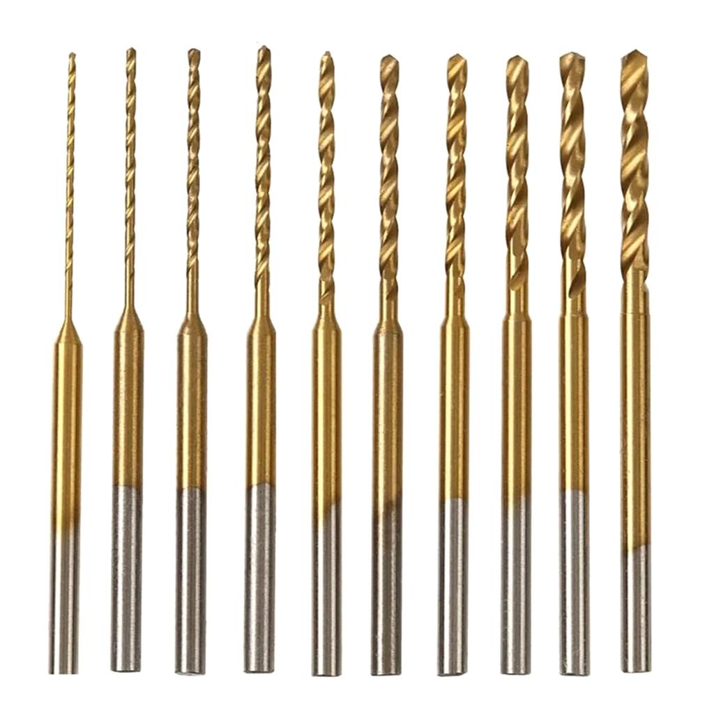 10Pcs Micro Twist Drill Bit Set Speed Steel Mini Engraving Drill Bits Set Tiny Drill Bit set for DIY & Craft Projects