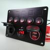 Truck Dual USB 5 Gang Toggle Control Switch Panel RED LED Voltmeter 12V 24V Car Boat Marine