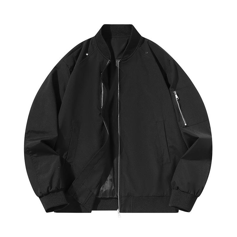 Men's Versatile Japanese-Style Windproof Baseball Jacket with Stand Collar