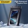 Essager Custodia Impermeabile IPX8 a Doppia Tasca per iPhone16 15 14 13 Borsa Stagna Galleggiante per Snorkeling Spiaggia Nuoto Copertura Universale