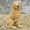 Resin Crafts Small Dog Statue Handmade Puppy Statue  Home Office Desk Decoration