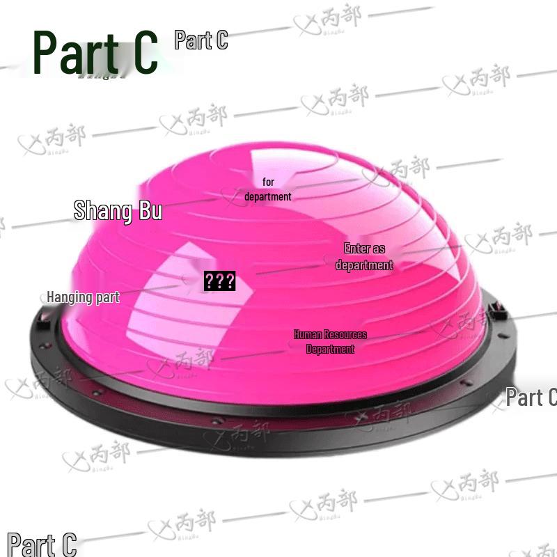 Half Balance Ball Trainer with Resistance Bands