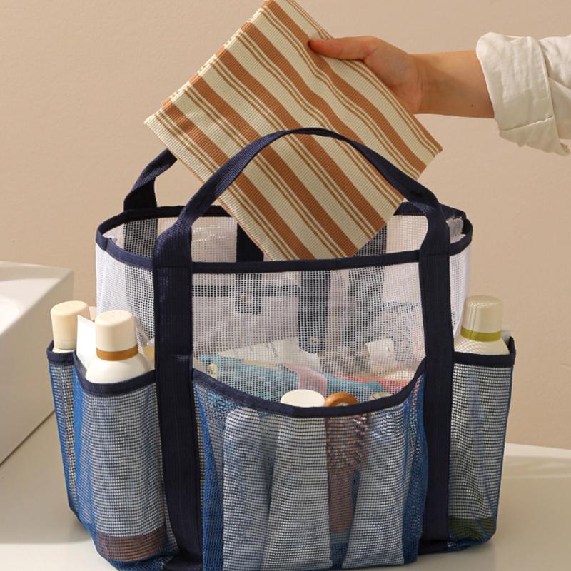 Toiletry Bag Shower Bag Swimming Bag Shower Caddy Bag Makeup Cosmetic Organizer Bag Double-Layers Beach Bag