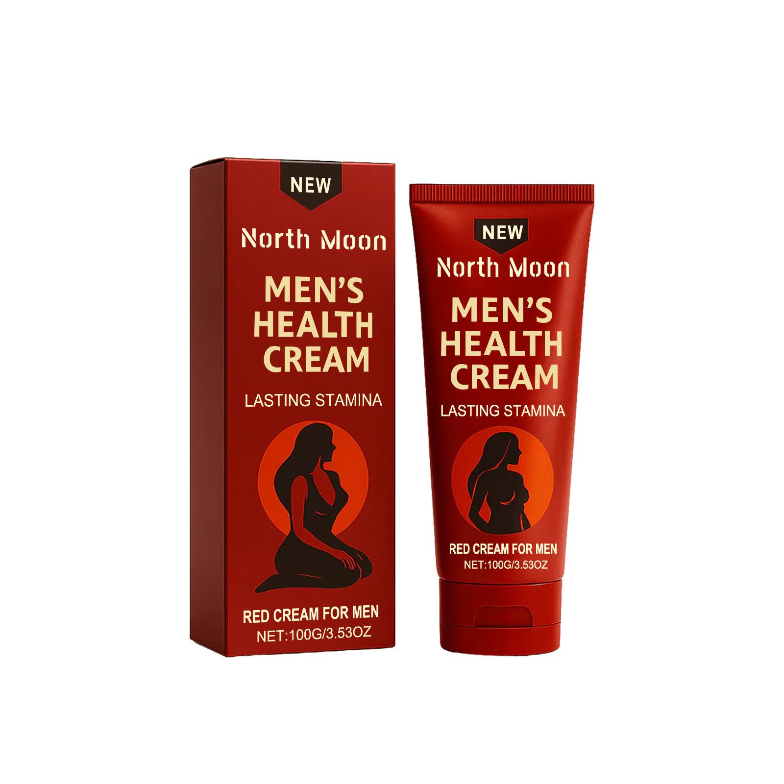 100g Männer Vitalitätscreme mit Hyaluronsäure und Aloe Vera Leichte Feuchtigkeitspflege für Alle Hauttypen Tägliche Pflege und Nährende Männer Körpercreme 100g red