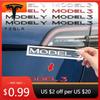 Autoaufkleber Tesla 3D ABS Logo Emblem Buchstaben Auto Kofferraumplakette Hintere Buchstabenbeschriftung Galvanisiert Für Tesla MODEL 3 Y Zubehör