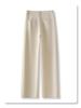 Off-White Wide-Leg Jeans: Women's 2025 Petite Floor-Length Pants for Spring & Autumn