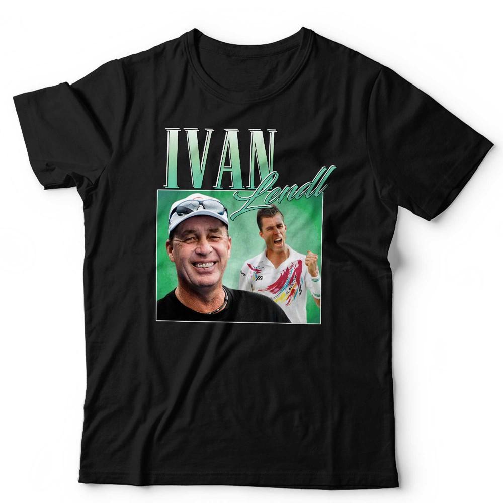 

Ivan Lendl T Shirt Appreciation Unisex Throwback Homage Tennis Wimbledon XL