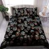 Black SKULL Bedding Set Soft Duvet Cover Bed Clothes Gift