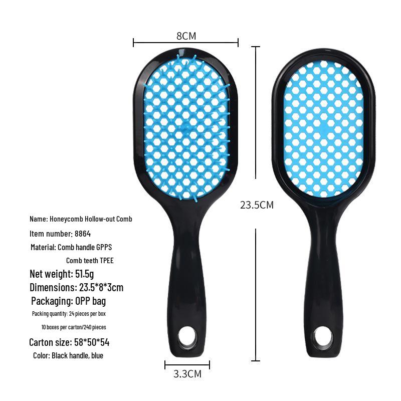 Hollow Comb: Fluffy Anti-Tangle Hairdresser & Scalp Massager