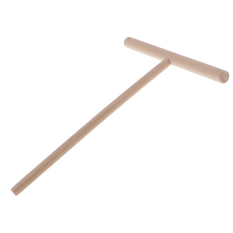 2ks Dřevěné hrábě ve tvaru T na kulaté těsto Nátěr na palačinky na krepování Kuchyňské nářadí