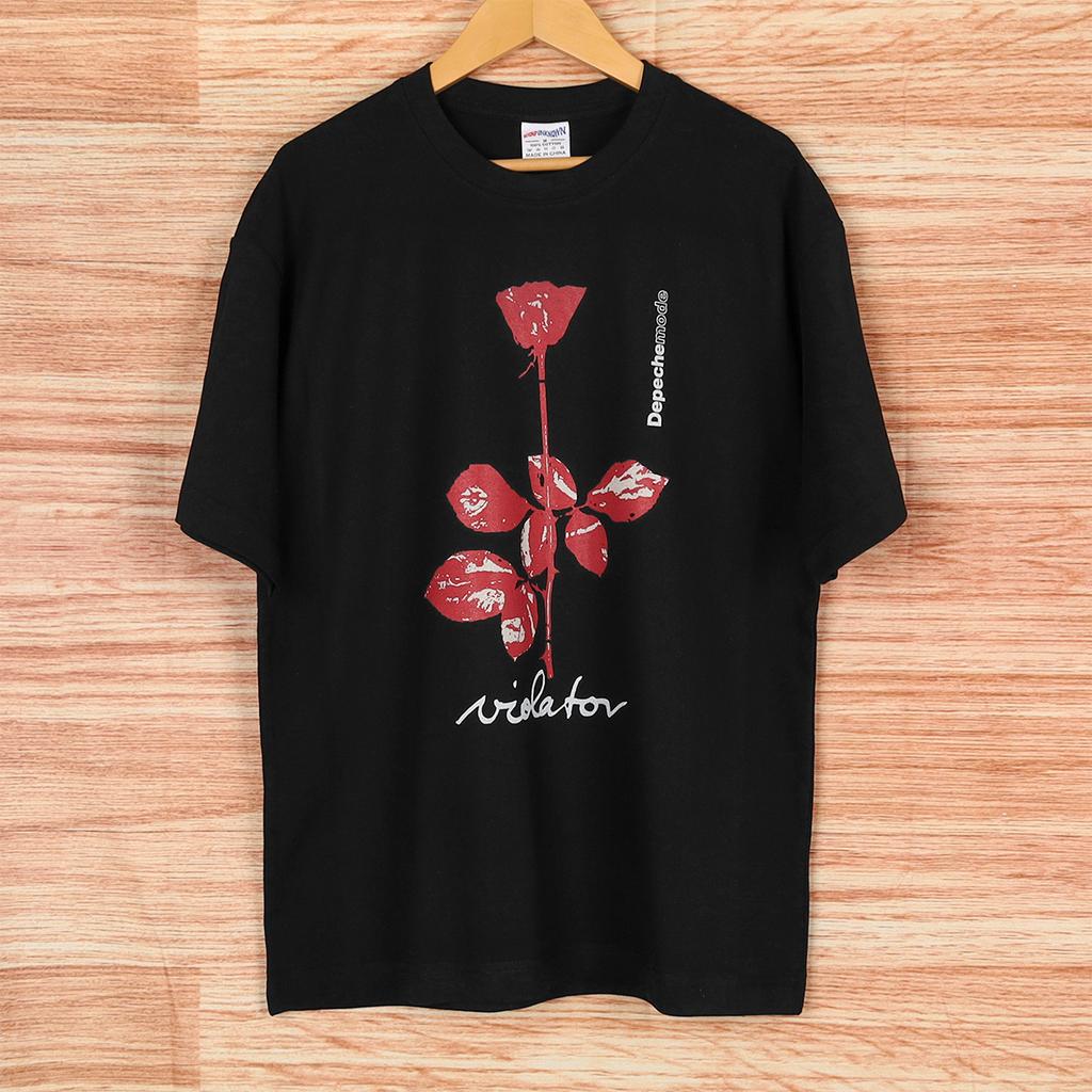 Electronic Violator T Shirt Depeche Cool Mode Band Casual HighQuality Unisexs Soft Cotton RoundNeck Graphic Printed Tee