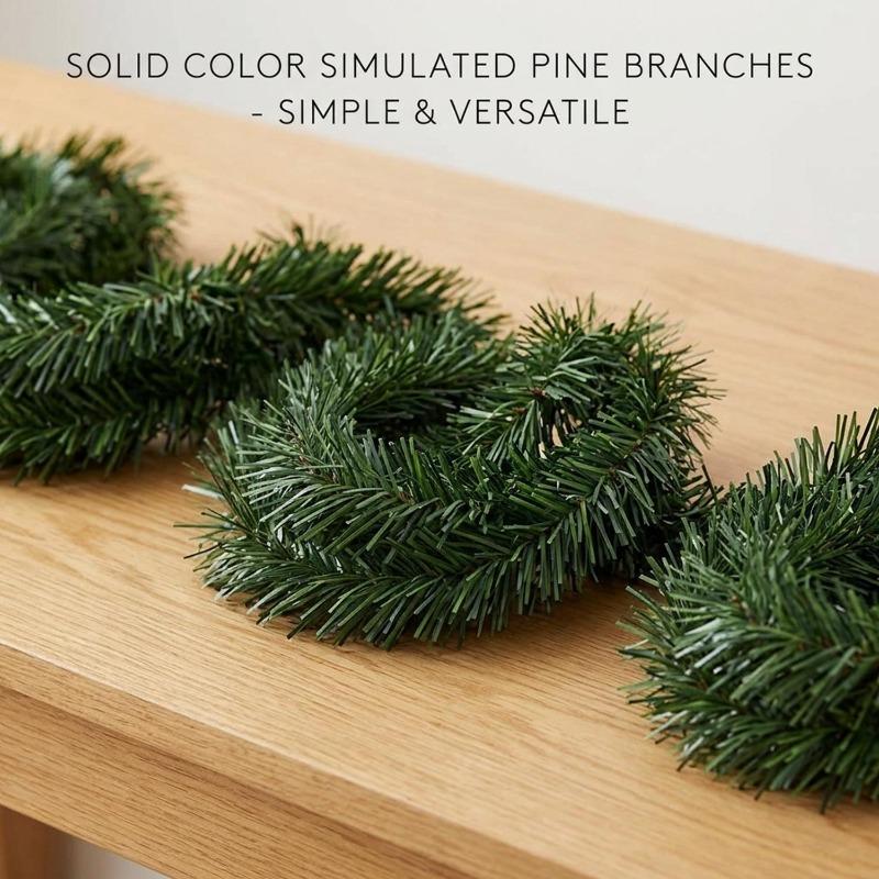 Pine Branch Binding Tape Flexible Wire Artificial Garland Ties for DIY Christmas Wreath Craft Stems Bendable Foliage Xmas Decor