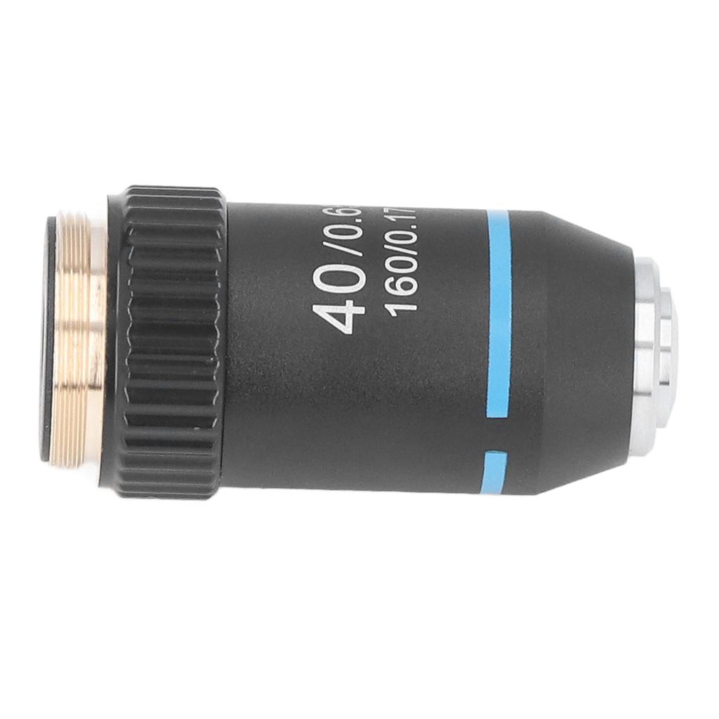 Achromatic Microscope Objective 40X High Magnification 20.2mm Thread Standard RMS Black 195