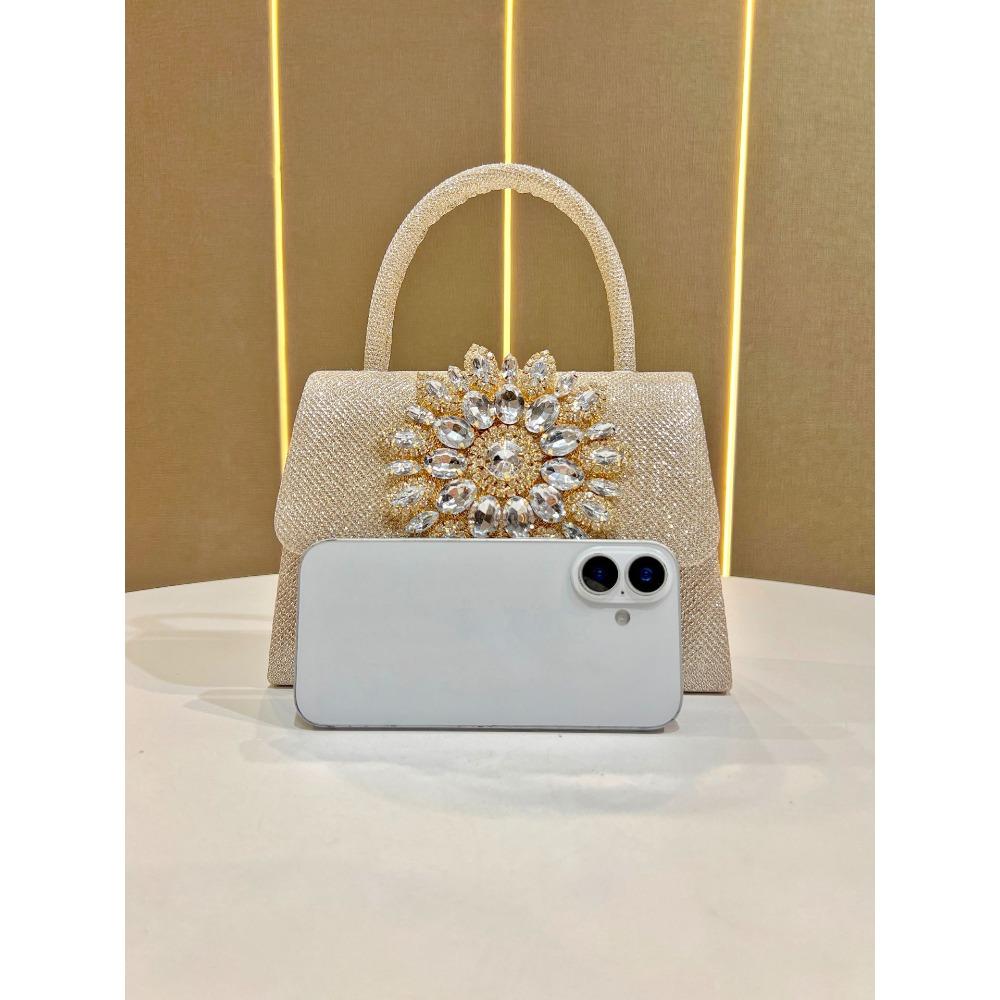 New Fashion Women Bag,Vintage Rhinestone Chain Square Bag,Diamond Handbag Crossbody Evening Bag
