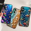 Cartoon Anime Schildkröte Elefant Für Motorola G85 Edge 50 G24 G35 G14 G04 40 G72 G34 G G54 G13 G32 5G Schwarze Handyhülle