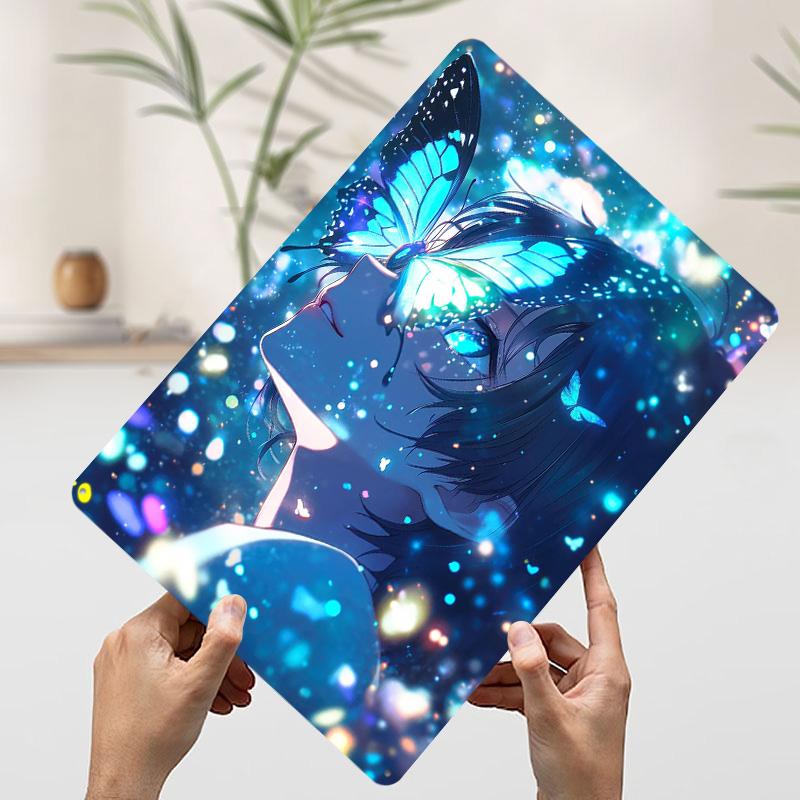 Butterfly Anime Girl Printed Poster Customized Wall Art Retro Vintage Metal Tin Signs for Room Modern Home Decoration Luxury