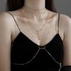 Sexy   Round Beads Waist Chain Beach Bra Bikini Chest Chain Zircon Tassel Women Body Chain Jewelry Accessories