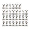 30Pcs Curtain Track Rollers Hooks Ceiling Gliders Twin Wheeled Carriers For Window Rods Curtain Rails