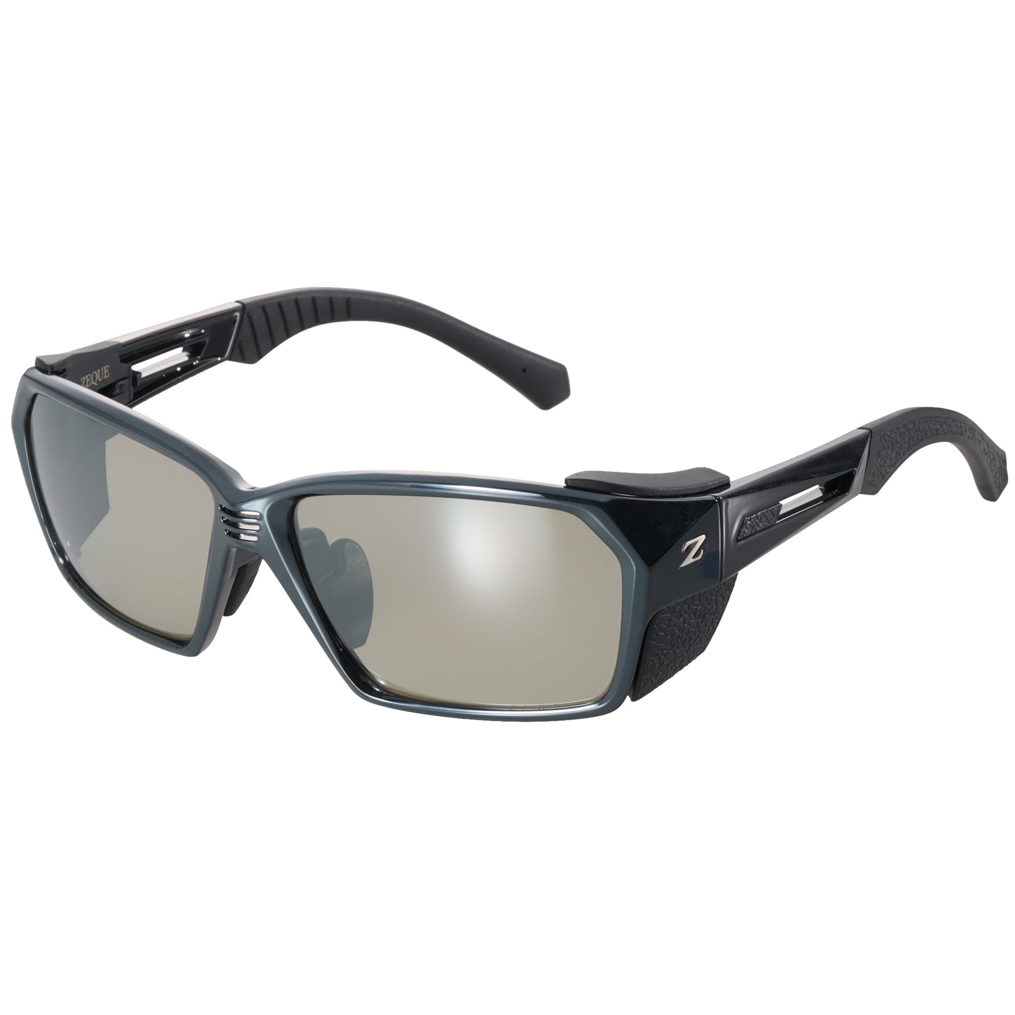 

Zeku Polarized Sunglasses LOOF Midnight Black TRUEVIEW MIRROR [Zeque] F-2053 SPORTS/SILVER