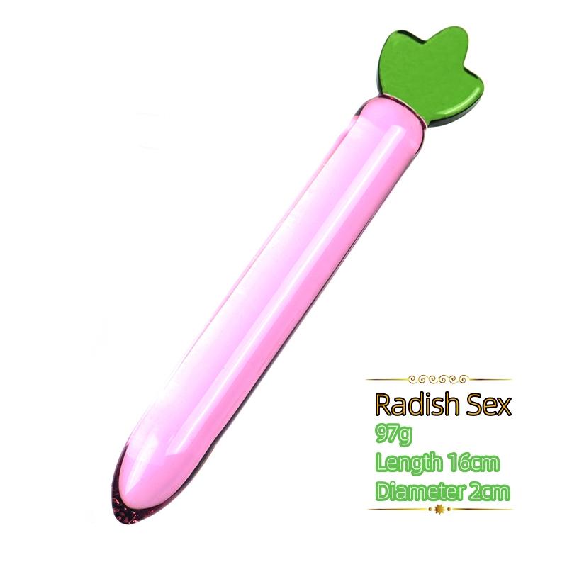 VaHppy Meyveler/Sebzeler Stilize Yapay Penis Küçük 100g 18*2cm Cam Mastürbatörler Kızlar İçin Seks Oyuncakları Kadınlar İçin SM BDSM