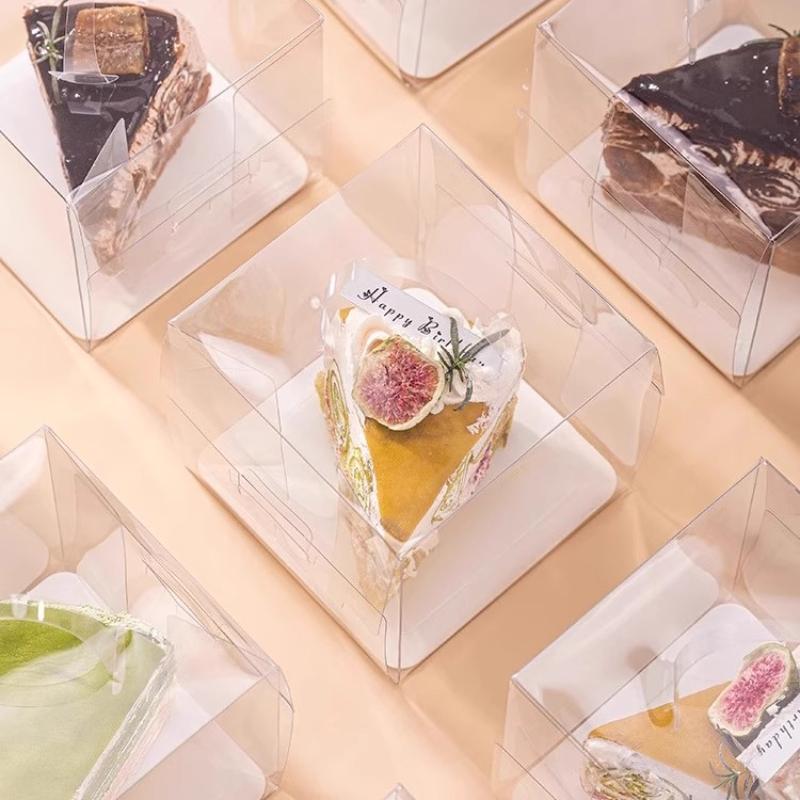 Highly Transparent Hand-held Cake Box Puff Thousand Layer Packaging Box Multi Functional Disposable Portable Dessert Casket Multi-specification