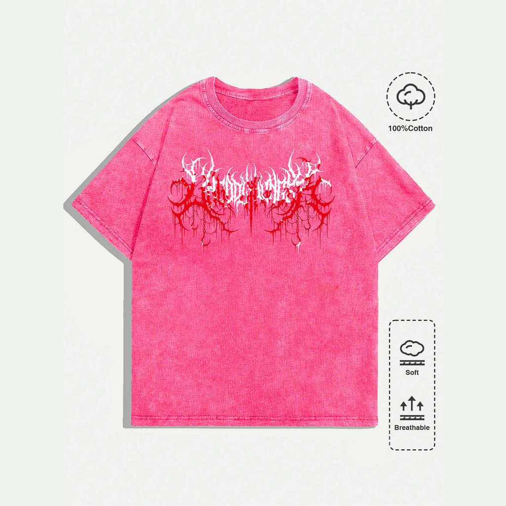 Pánské tričko s potiskem Unisex Bavlněné Oversized Tričko Krátký rukáv Vintage Streetwear Ležérní Tričko Top