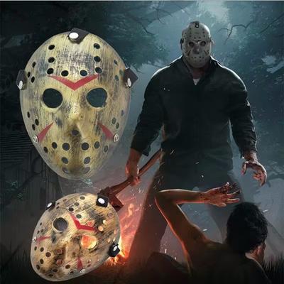Adult Men's Realistic Friday the 13th Jason Voorhees Hockey Mask Iconic Horror Movie Mask for Halloween Party Cosplay