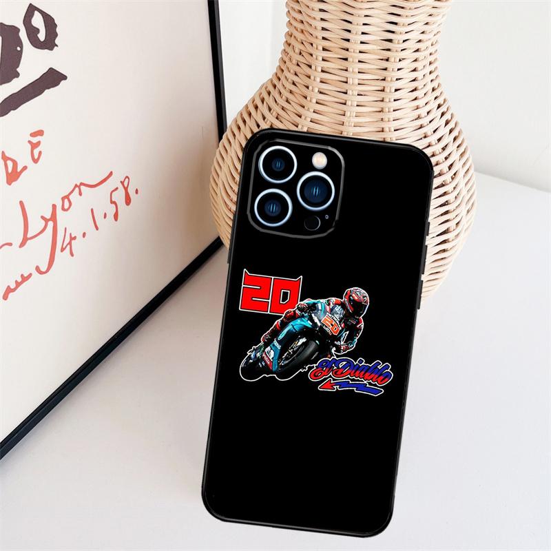 Moto Fabio Quartararo Phone Case For iPhone 16 Pro Max 15 14 13 11 12 Pro Max Mini XR 15 16 Plus 16e Back Cover