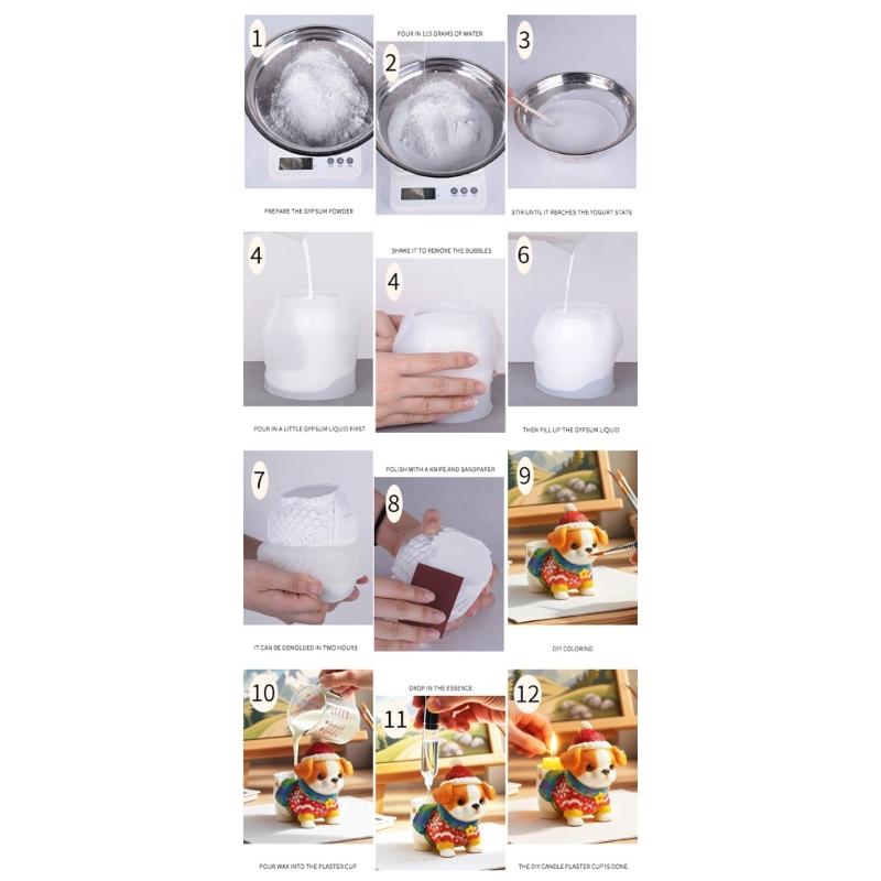 Handmade Plant Pots Mould Flexible Silicone Mould for Concrete Succulent Planter Creative Pen Holder Making Mould
