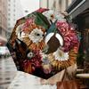 1pc Floral Birds Automatic Folding Umbrella, Heavy Duty 8 Rib Iron Frame,  Suitable for Travel, Daily Use, Birthday, Decor Gift M0104037
