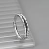 ANENJERY Uregelmessig svart epoksyring for kvinner Menn Trendy Vintage Hip Pop Finger Ring smykker