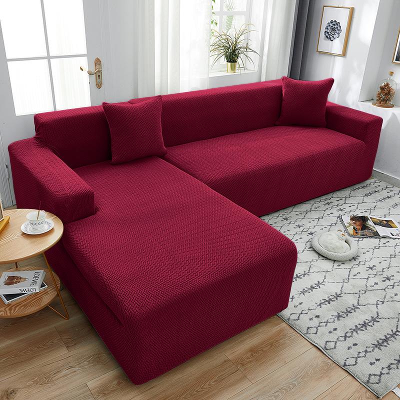 Pokrowiec na sofę Jacquard Thick Elastic Slipcovers do salonu Stretch Sofa Corner Couch Cover 1/2/3/4/5 Seater L Shaped