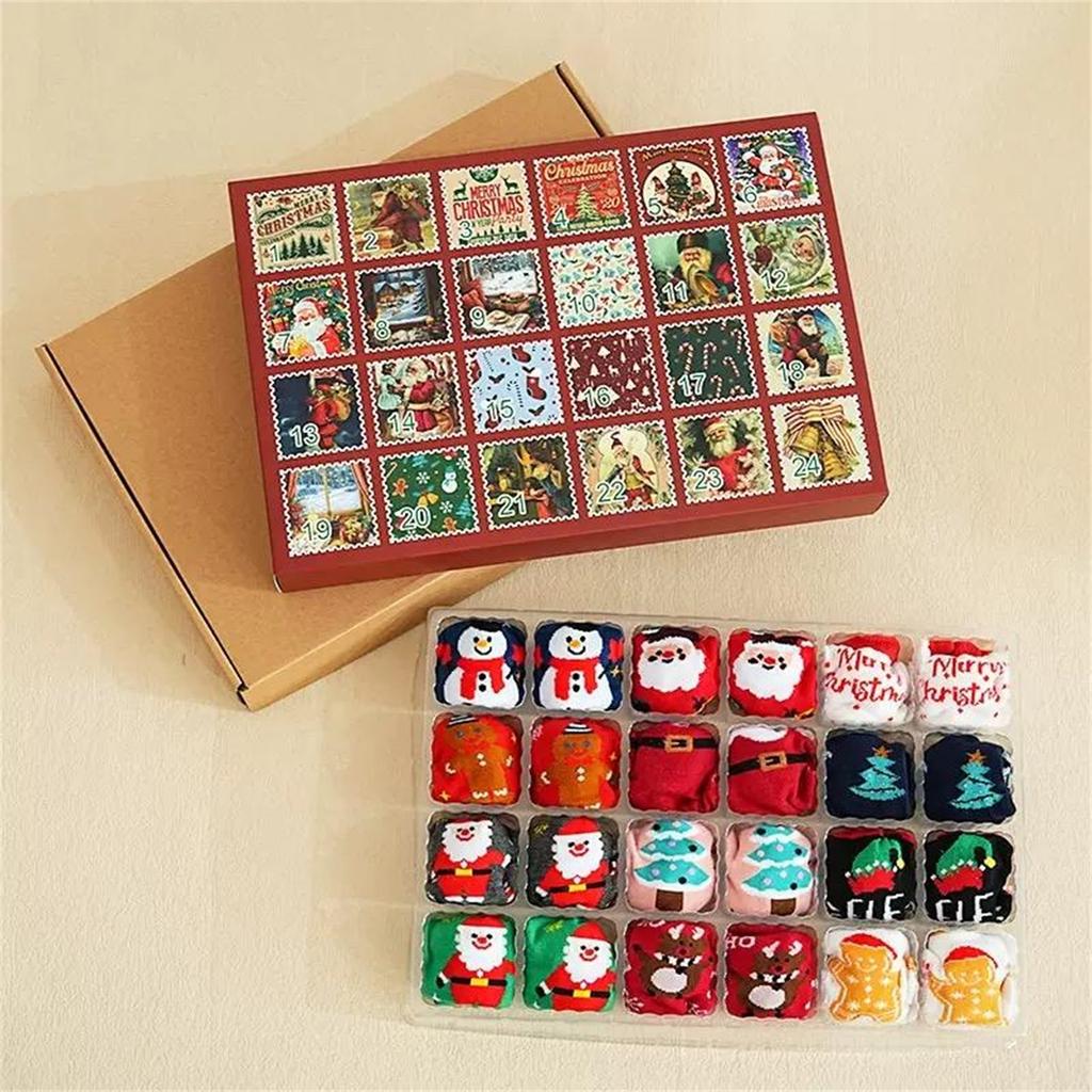 12-pack Christmas Stockings In A Box, Christmas Countdown Calendar, Blindbox Christmas Stockings