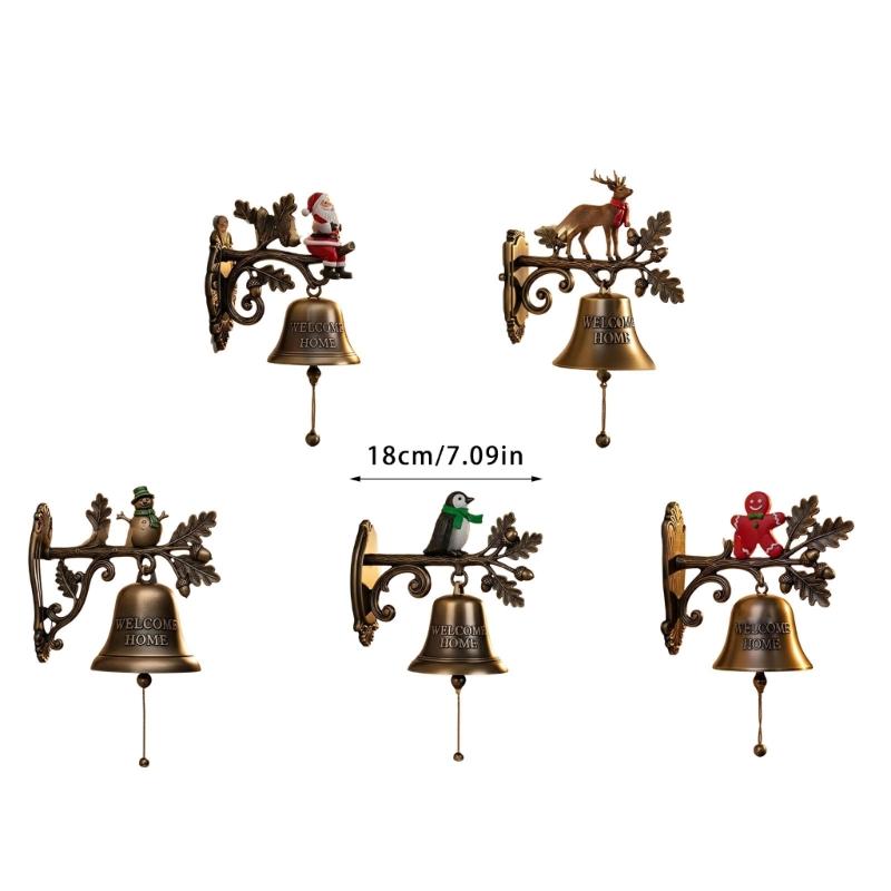 Metal Christmas Entry Doorbell Seasonal Welcome Sign Impermeable Plan Quick Arrange Gift Concept for Home Shop Decors