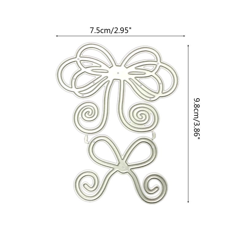 Metal Die Cuts Carbon Steel Embossing Stencils Bow Shape Cutting Dies for Paper Crafts Card Making DIY Scrapbooking
