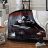 Scary Clown Terrifier Flannel Blanket Super Soft Warm Cozy Blanket for Sofa Bed Office Travel All‑Season Home Decor Gift
