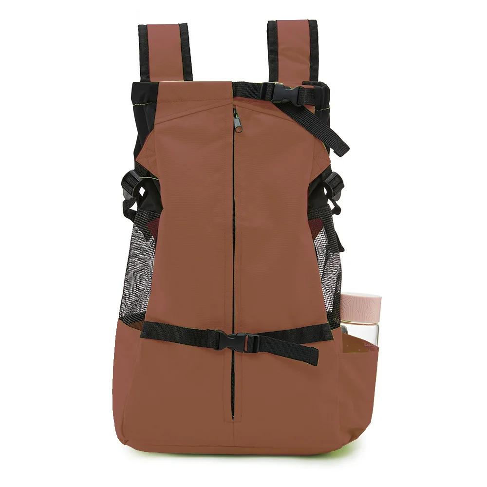 

Однотонная многофункциональная сумка-рюкзак для домашних животных, складная, портативная, для верховой езды, для кошек и собак кофейный