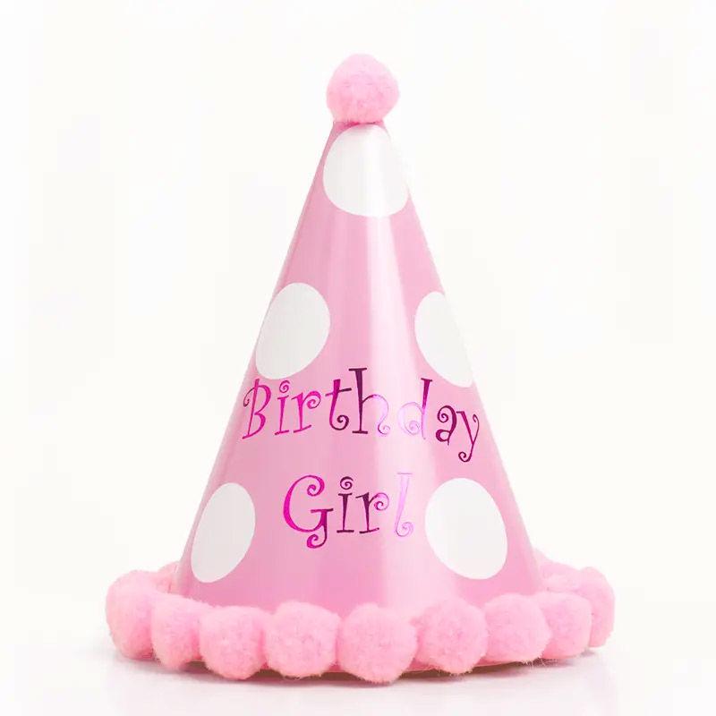 Creative Cartoon Pompom Birthday Hat for Selfies - For Adults & Babies